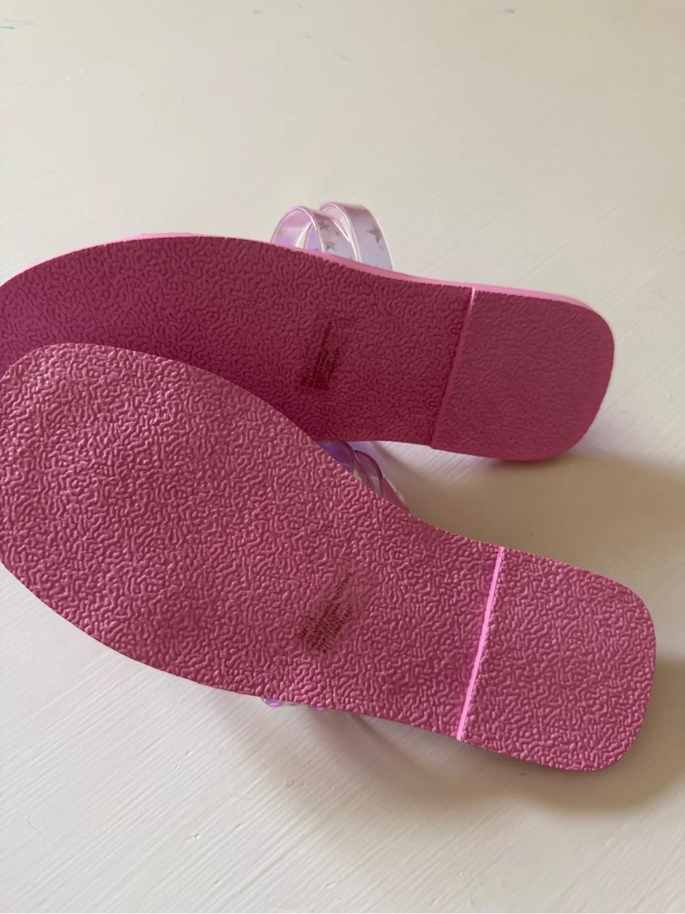 Vince Camuto Lavender Slide Sandals with Iridescent Star Straps